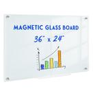 Quadro Branco de Vidro Magnético QUEENLINK 91 x 61 cm Sem Moldura