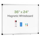 Quadro branco magnético apagável a seco Zibbizo 90 x 60 cm com acessórios