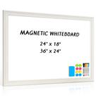 Quadro Branco Magnético para Apagamento a Seco QUEENLINK 61x46 cm com Moldura de Madeira Quadro Branco Magnético para Apagamento a Seco QUEENLINK 61x46 cm com Moldura de Madeira