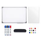 Quadro Branco UV 90x60 + Mural Metálico + Ímãs + 4 Canetas