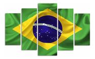 Quadro Brasil Patriota Escritório Decorativo Bandeira Sala
