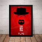 Quadro Breaking Bad Heisenberg Simplista Arte Moldurada