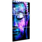Quadro Buda Colorido Roxo Decorativo Sala Budismo Kit Quarto