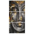 Quadro Buda Prata e Ouro Decorativo Sala Kit Quarto Budismo Quadro Buda Prata e Ouro Decorativo Sala Kit Quarto Budismo
