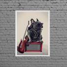 Quadro Bulldog Francês Rock 45x34cm