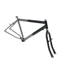 Quadro C/ Garfo 26 MTB 45mm Masculino Preto C/ Prata Quadro C/ Garfo 26 MTB 45mm Masculino Preto C/ Prata