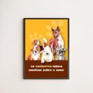 Quadro Cachorros Nunca Mentem Sobre o Amor 24x18cm - com vidro Quadro Cachorros Nunca Mentem Sobre o Amor 24x18cm - com vidro