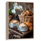 Quadro Café Aromático Entre Confeitarias e Orquídeas