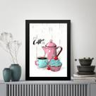 Quadro Café Com Cupcake 45x34cm - com vidro Quadro Café Com Cupcake 45x34cm - com vidro