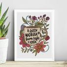 Quadro Café Com Flores - Buen Café 45x34cm - com vidro