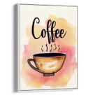 Quadro Café e Seus Vapores de Aquarela Encantadora