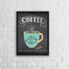 Quadro Café Estilo Quadro Negro 24x18cm Quadro Café Estilo Quadro Negro 24x18cm