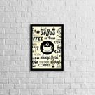 Quadro Café Palavras 24x18cm - com vidro