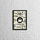Quadro Café Palavras 45x34cm - com vidro