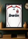 Quadro Camisa AC Milan 2006-07 Com Vidro e Moldura Preta Tamanho:21cm x 30cm (A4) Quadro Camisa AC Milan 2006-07 Com Vidro e Moldura Preta Tamanho:21cm x 30cm (A4)