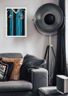 Quadro Camisa Grêmio FBPA 2001 Com Vidro e Moldura Branca Tamanho:21cm x 30cm (A4)