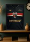Quadro Camisa São Paulo FC 2025 Com Vidro e Moldura Preta Tamanho:21cm x 30cm (A4) Quadro Camisa São Paulo FC 2025 Com Vidro e Moldura Preta Tamanho:21cm x 30cm (A4)