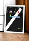 Quadro Camisa Vasco DA com Vidro e Moldura Branca Tam:A4