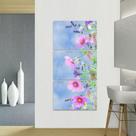 Quadro Campo de Flores Natureza Paisagem Artístico 3 Peças