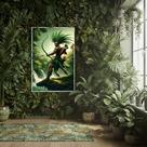 Quadro Candomblé Oxossi Guerreiro - 70x50cm
