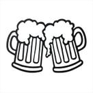 Quadro Caneca De Chopp MDF Preto Decorativo De Parede Casa Quadro Caneca De Chopp MDF Preto Decorativo De Parede Casa
