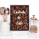 Quadro Cantinho Do Café Fotografia Grãos 45x34cm - com vidro Quadro Cantinho Do Café Fotografia Grãos 45x34cm - com vidro