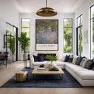 Quadro Canva Monet Garden At Giverny 90x60cm Mold Branca