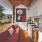 Quadro Canvas Abstrato Coral Cinza 90x60cm Mold Branca