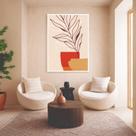 Quadro Canvas Abstrato Paisagem 90x60cm Mold Branca