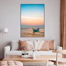 Quadro Canvas Barco no por do Sol 1,00x80