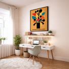 Quadro Canvas Bauhaus Ausstellung Bege 70x50cm Mold Preta Quadro Canvas Bauhaus Ausstellung Bege 70x50cm Mold Preta
