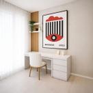 Quadro Canvas Bauhaus Visão Turva 40x30cm Mold Branca