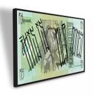 Quadro Canvas Cédula Um Real Old Money 90x60 com Moldura