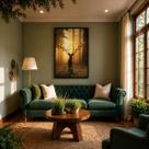 Quadro Canvas Cervo Floral 70x50cm Mold Branca