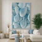 Quadro Canvas Conchas Azuis 70x50cm Mold Preta