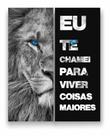 Quadro Canvas Decorativo Leão Frase Motivacional 80x100cm