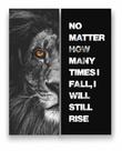 Quadro Canvas Decorativo Leão Frase Motivacional 80x100cm