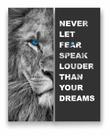 Quadro Canvas Decorativo Leão Frase Motivacional 80x100cm