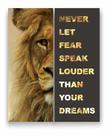 Quadro Canvas Decorativo Leão Frase Motivacional 80x100cm