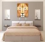 Quadro Canvas Decorativo Leão Rei de Juda Cruz 80x100cm