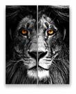 Quadro Canvas Decorativo Leão Rei de Juda Face Face 80x100cm