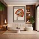 Quadro Canvas Dreamer Woman Sonhadora 70x50cm Mold Branca Quadro Canvas Dreamer Woman Sonhadora 70x50cm Mold Branca