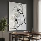 Quadro Canvas Flores PeB Transparentes 40x30cm Mold Preta Quadro Canvas Flores PeB Transparentes 40x30cm Mold Preta