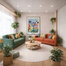 Quadro Canvas Flower Market Paris 70x50cm Mold Preta Quadro Canvas Flower Market Paris 70x50cm Mold Preta