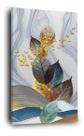 Quadro Canvas Folhagem Colorida Borboletas Douradas 90x60
