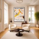 Quadro Canvas Joan Miro Elements Poster 60x40cm Mold Branca