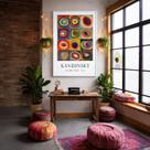 Quadro Canvas Kandinsky Color Study 90x60cm Mold Preta