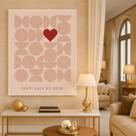 Quadro Canvas Love Is All We Need 70x50cm Mold Branca