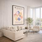 Quadro Canvas Matisse Papel Découp Flor 90x60cm Mold Preta Quadro Canvas Matisse Papel Découp Flor 90x60cm Mold Preta