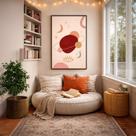 Quadro Canvas Mistico Lunar 70x50cm Mold Branca
